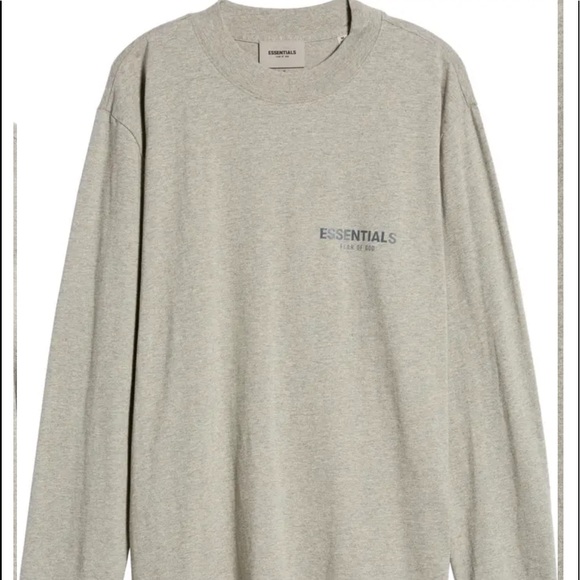 FEAR OF GOD ESSENTIALS Cotton Jersey Long Sleeve Tee - Picture 1 of 3